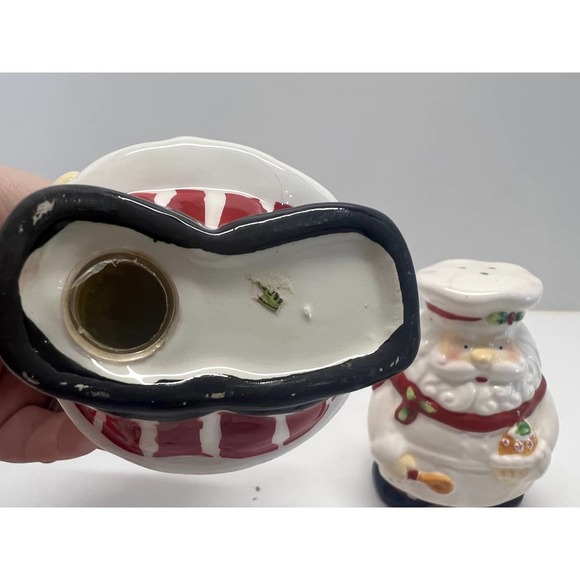 Vintage 3 Sets Christmas Salt & Pepper Shakers Snowmen Santa Chef Pair Ceramic - Picture 6 of 10